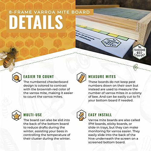 Varroa Mite Board Foxhound Bee Company