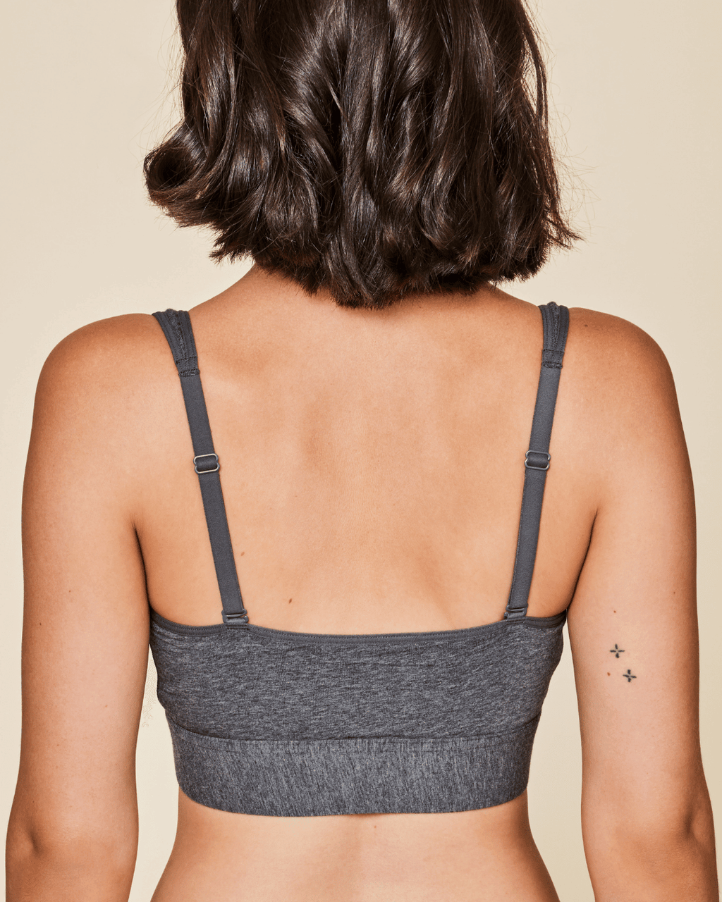 Wilderness Front‑Closure Cotton Bralette - Grey Meadow