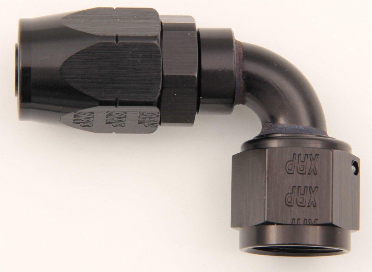 #12 90 Deg Double Swivel Hose End Black - 209012BB Vinyasa Automotive