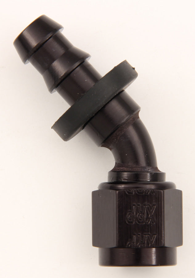 #4 45 Deg Push-On Hose End Black - 234504BB Vinyasa Automotive