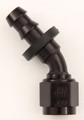 #10 45 Deg Push-On Hose End Black - 234510BB Vinyasa Automotive