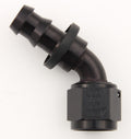 #6 60 Deg Push-On Hose End Black - 236006BB Vinyasa Automotive