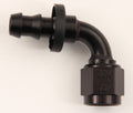 #4 90 Deg Push-On Hose End Black - 239004BB Vinyasa Automotive