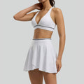 New European And American Color-block Stripe Sexy Tight Yoga Outfit For Women, Breathable Quick-drying Back Beauty Sports Bra Set Social Buzz eSIMs