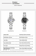 Women's Roman Numeral Steel Band Wristwatch