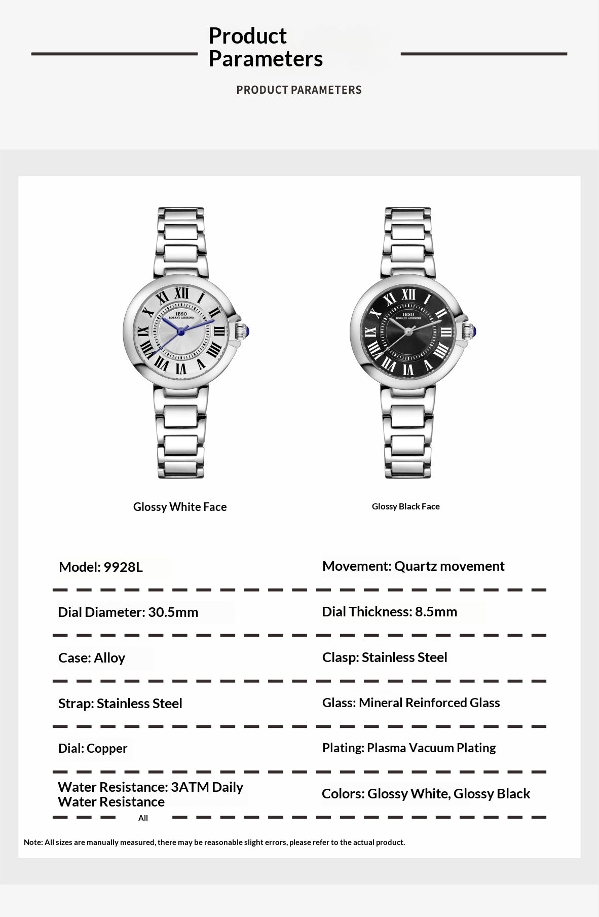 Women's Roman Numeral Steel Band Wristwatch