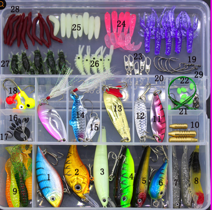 Fishing Gear Sequined Soft Bait Set