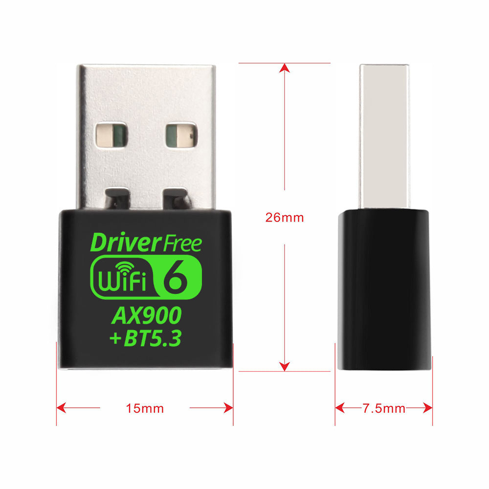 AX900M Wireless Network Card Wifi6 Drive-free Mini Wireless Receiver