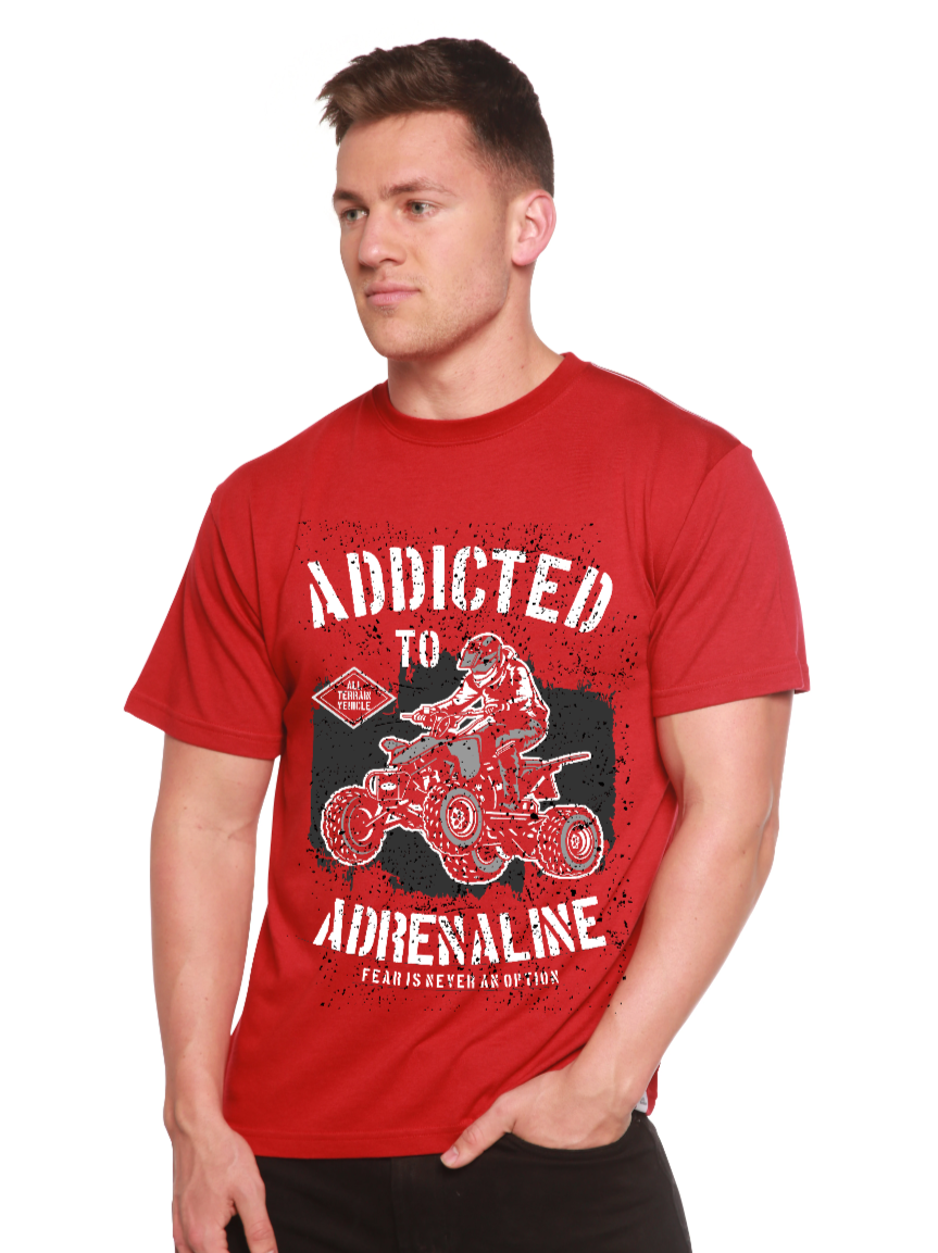 Addicted To Adrenaline Men's Bamboo Viscose/Organic Cotton Short Sleeve Graphic T-Shirt Spun Bamboo