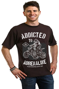 Addicted To Adrenaline Men's Bamboo Viscose/Organic Cotton Short Sleeve Graphic T-Shirt Spun Bamboo