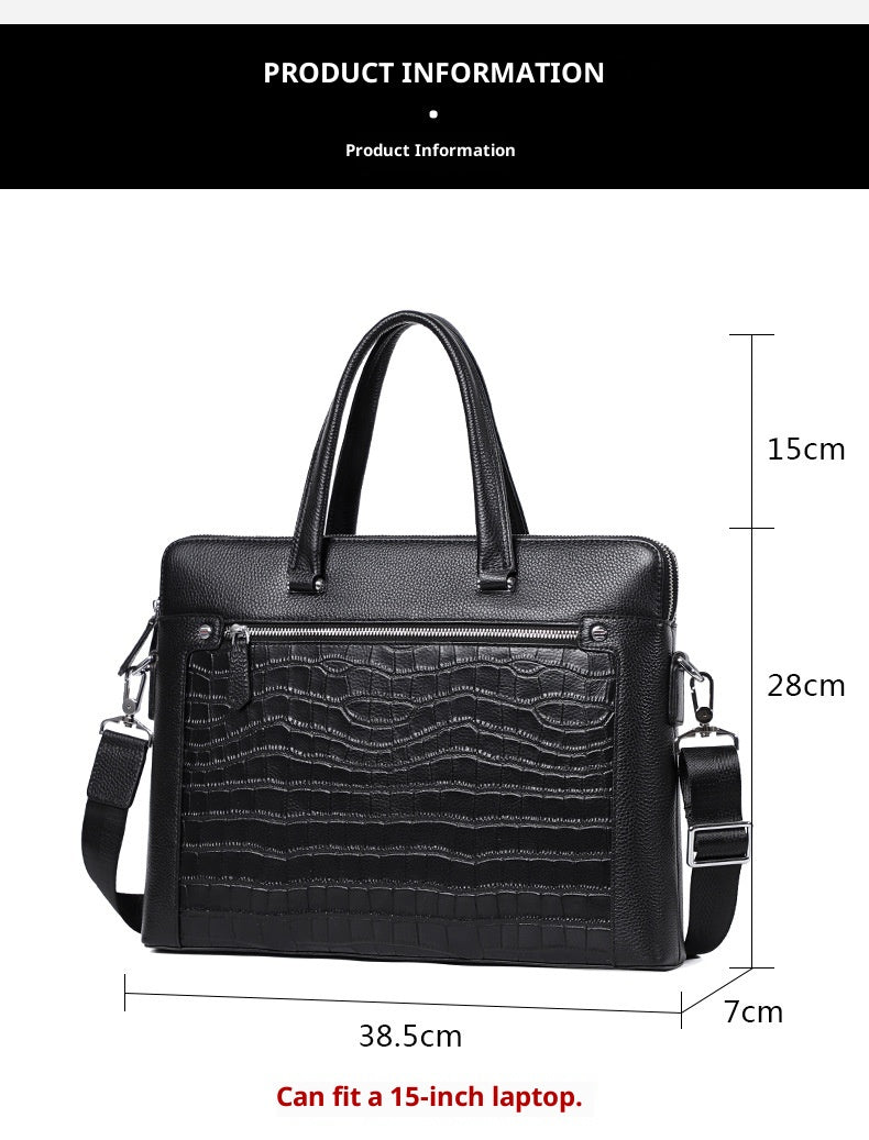 Double Zipper Compartment Briefcase For Men