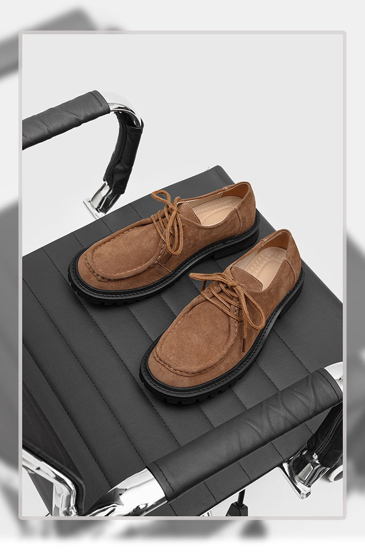 Retro Thick-soled Lace-up Casual Shoes