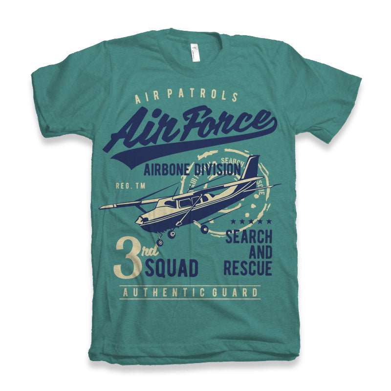 Air Force Men's Bamboo Viscose/Organic Cotton Short Sleeve Graphic T-Shirt Spun Bamboo