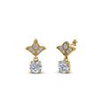 Art Deco Inspired Round Drop Earring Half Carat