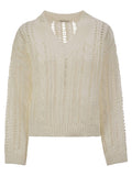 Brunello Cucinelli Women Cable & Mesh Jute And Cotton Jersey