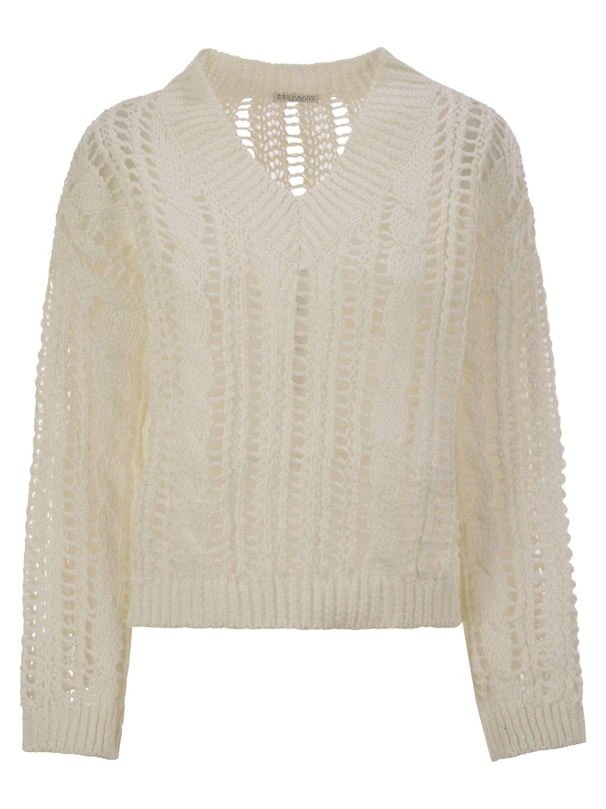Brunello Cucinelli Women Cable & Mesh Jute And Cotton Jersey