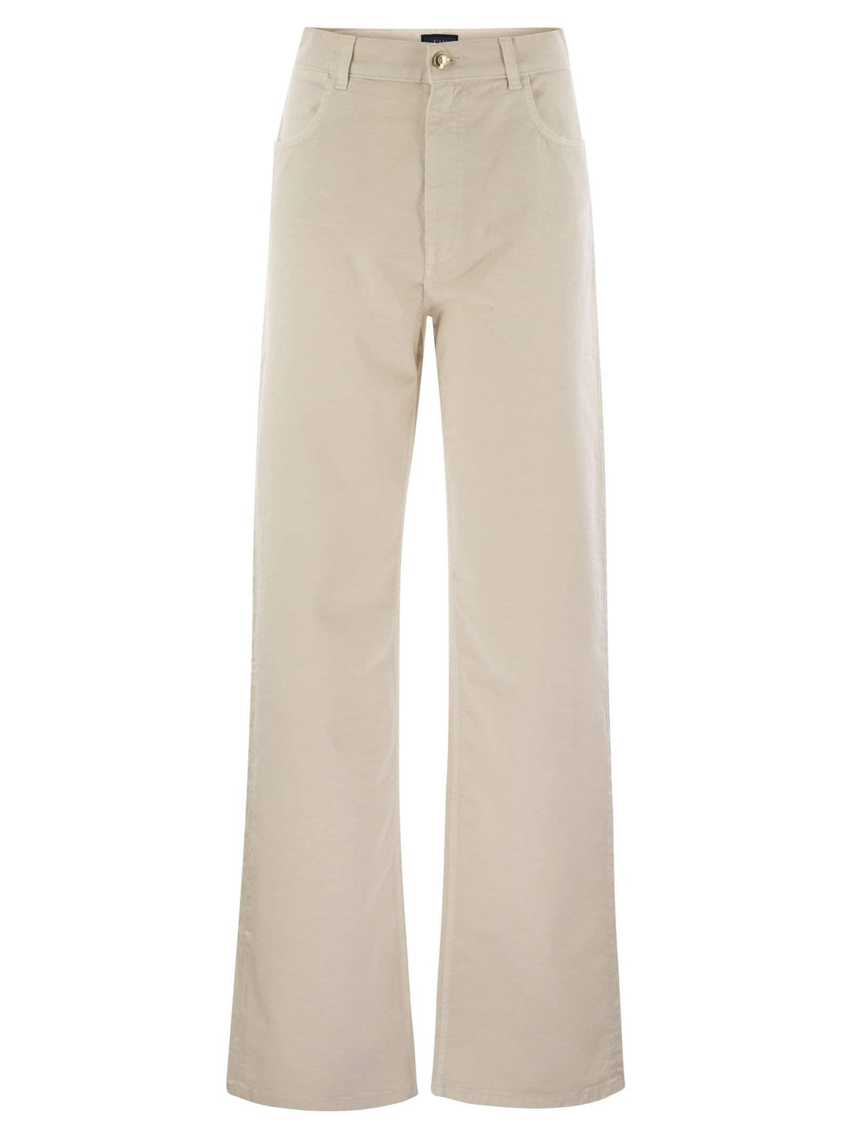 Fay Women 5-Pocket Trousers In Stretch Cotton Drill