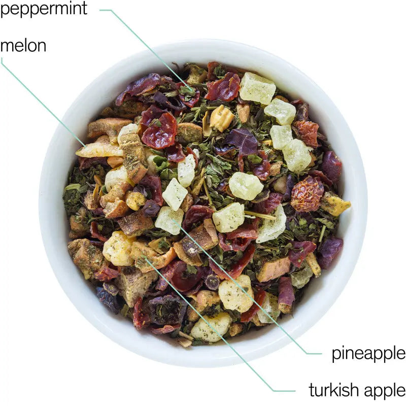 Capri - Honeydew Melon Mint Tea (Caffeine Free) August Uncommon Tea