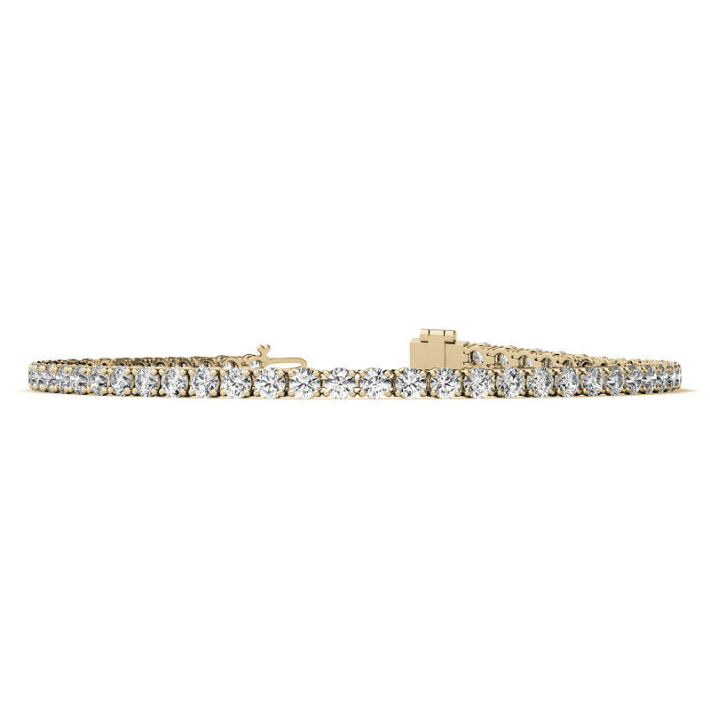4.00 CTW AGI Certified Lab-Grown Diamond (G/VS) Tennis Bracelet in Choice of 14K White or Yellow Gold VossAgin