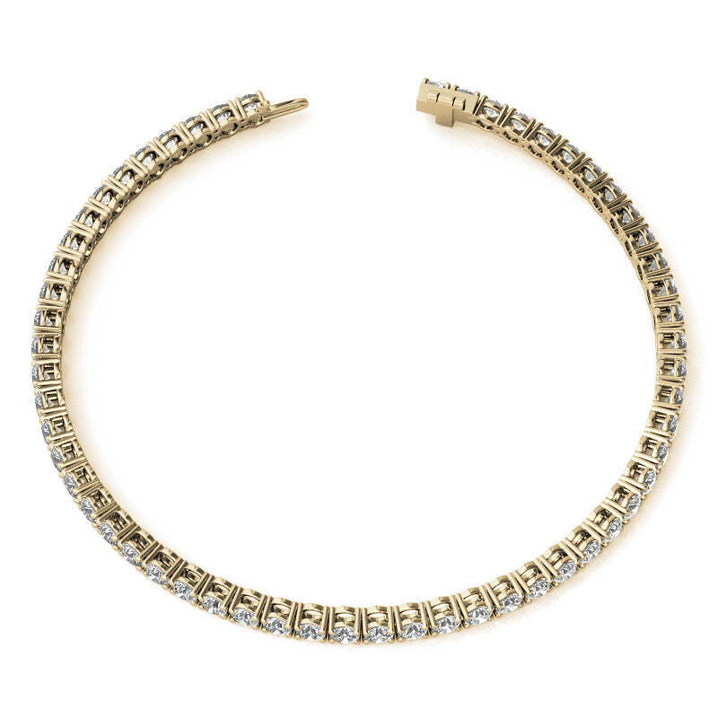4.00 CTW AGI Certified Lab-Grown Diamond (G/VS) Tennis Bracelet in Choice of 14K White or Yellow Gold VossAgin