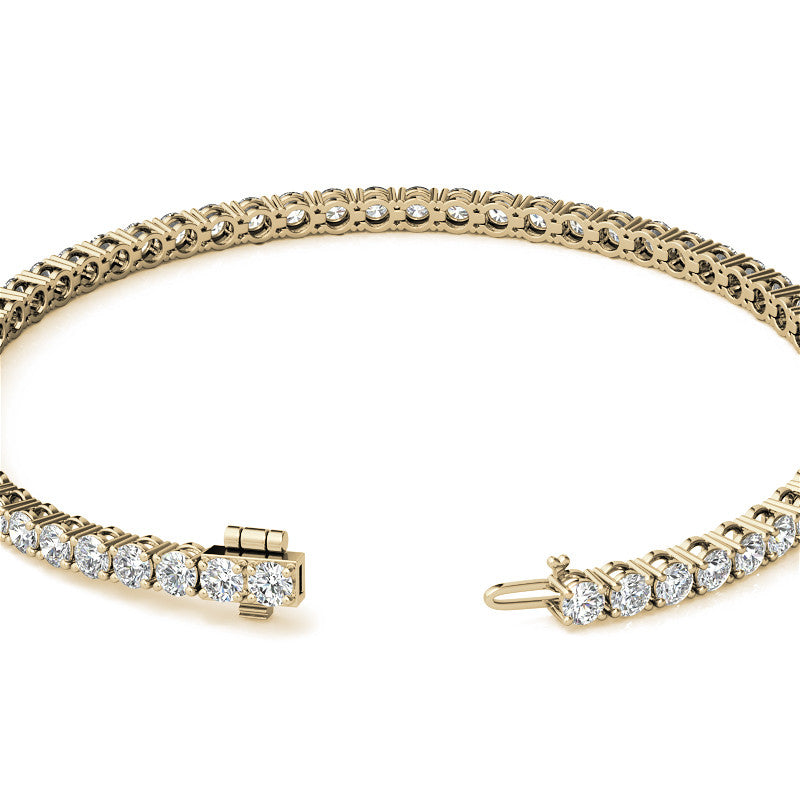 4.00 CTW AGI Certified Lab-Grown Diamond (G/VS) Tennis Bracelet in Choice of 14K White or Yellow Gold VossAgin