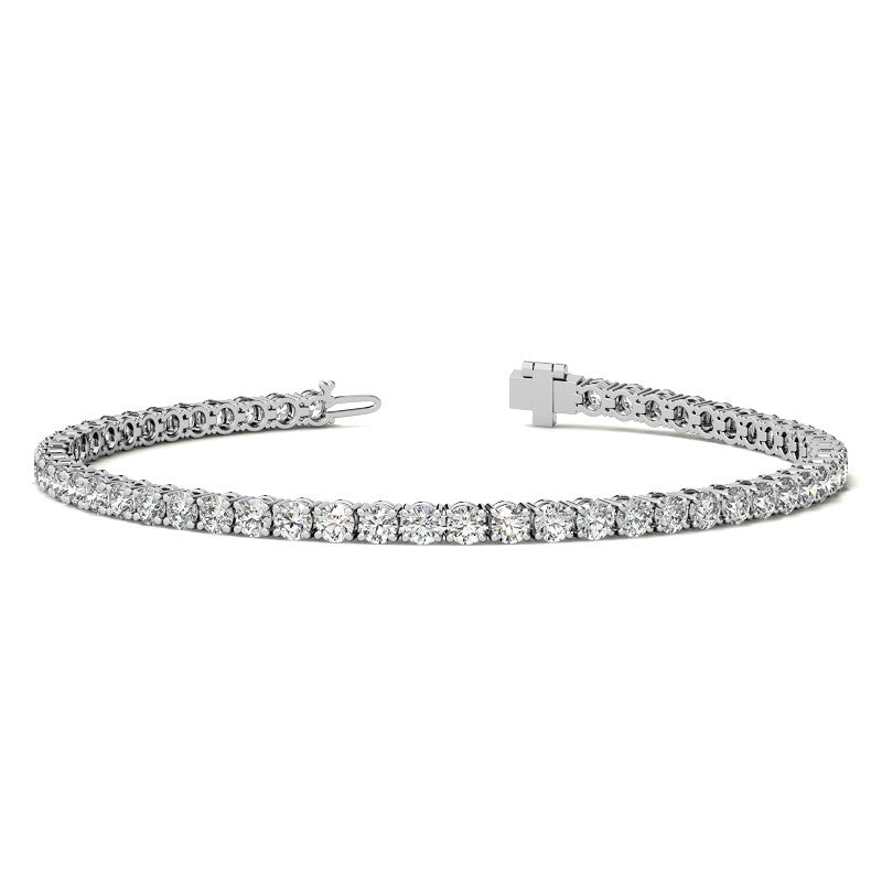 3.00 CTW AGI Certified Lab-Grown Diamond Tennis Bracelet in 14K Yellow or White Gold – G/VS Clarity VossAgin