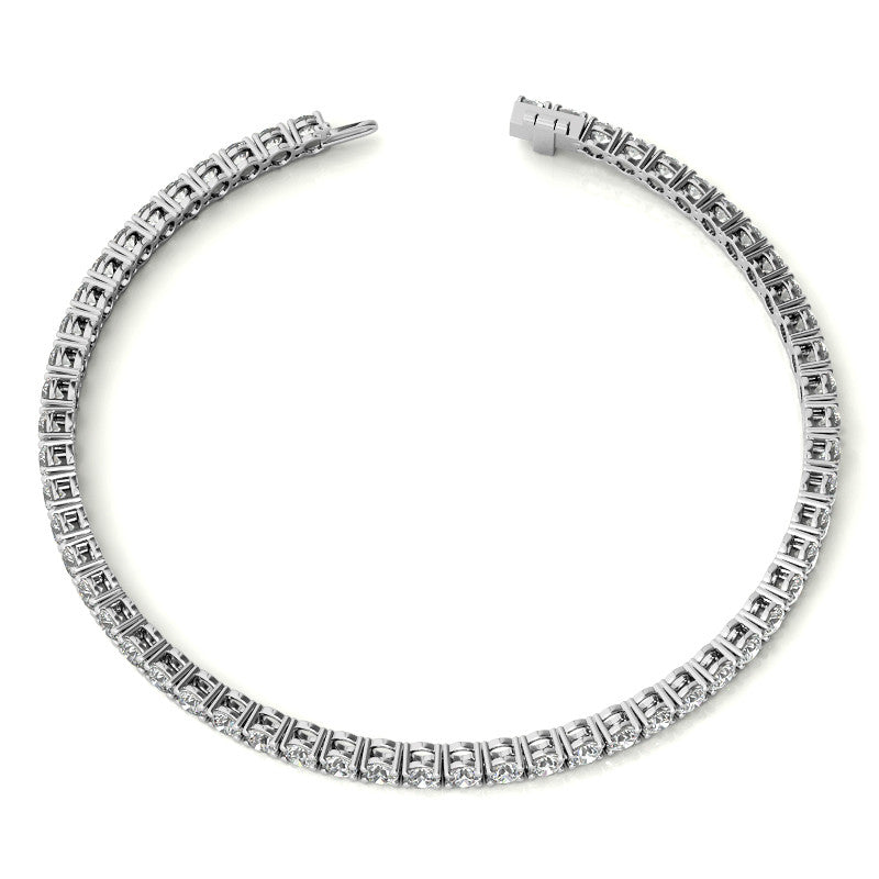4.00 CTW AGI Certified Lab-Grown Diamond (G/VS) Tennis Bracelet in Choice of 14K White or Yellow Gold VossAgin