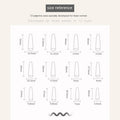 Heart Stripe Fake Nails