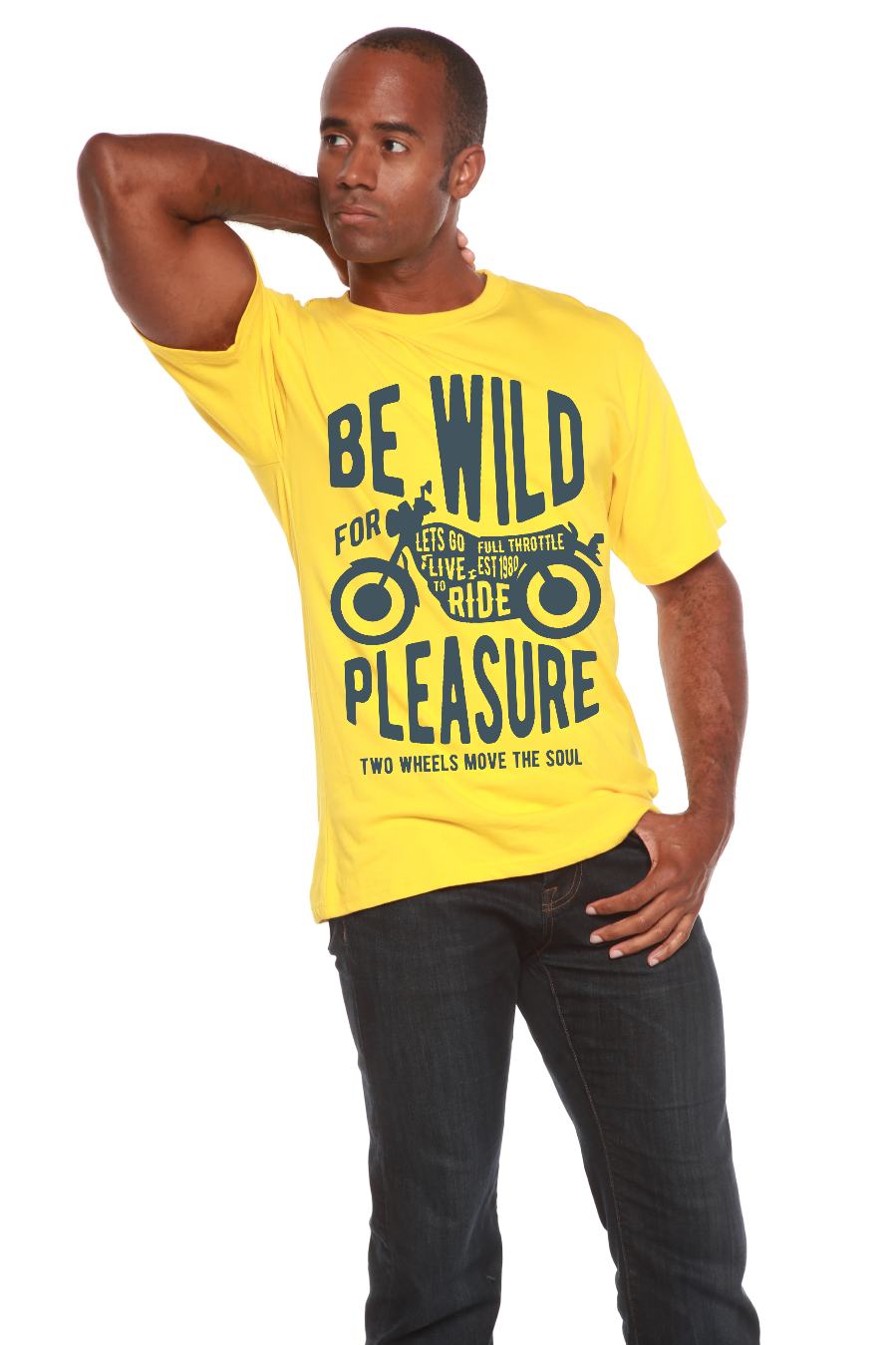 Be Wild Men's Bamboo Viscose/Organic Cotton Short Sleeve Graphic T-Shirt Spun Bamboo