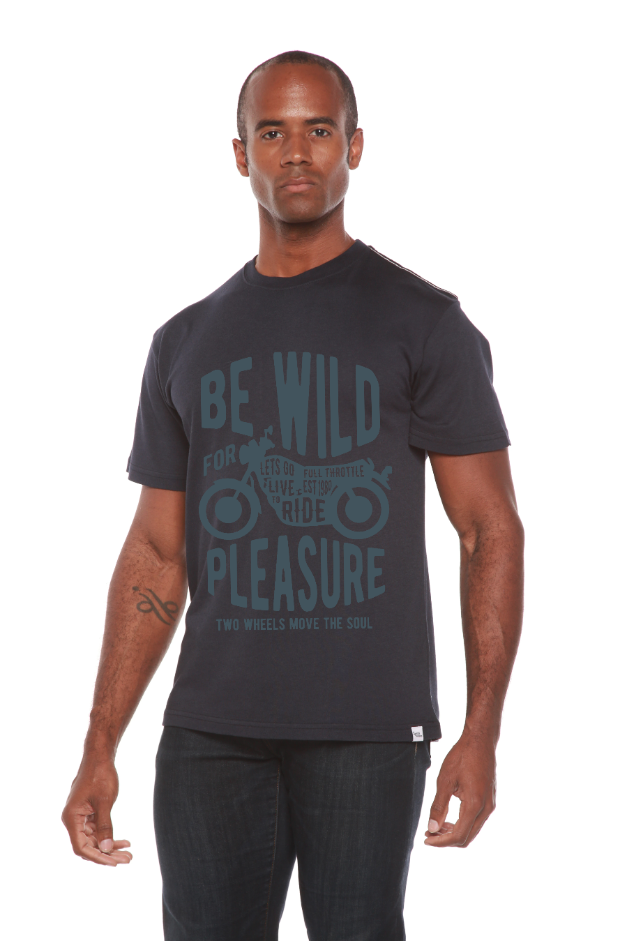 Be Wild Men's Bamboo Viscose/Organic Cotton Short Sleeve Graphic T-Shirt Spun Bamboo