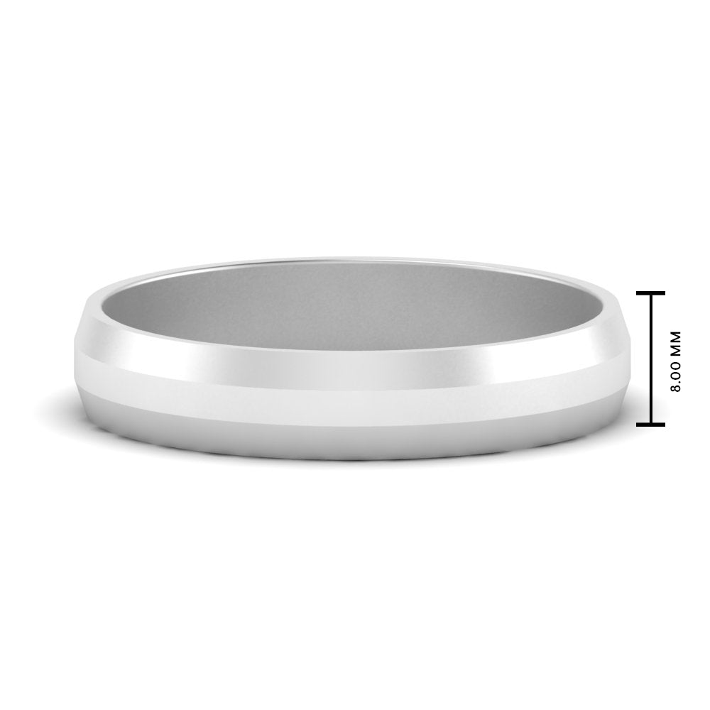 Wedding Band Beveled Edge Matte