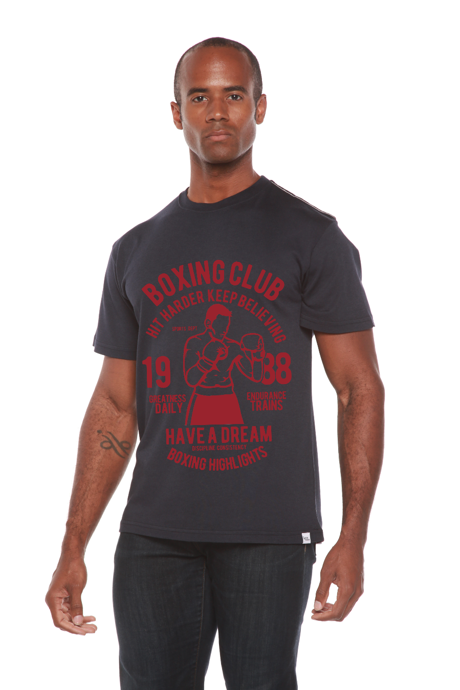 Boxing Club Men's Bamboo Viscose/Organic Cotton Short Sleeve Graphic T-Shirt Spun Bamboo
