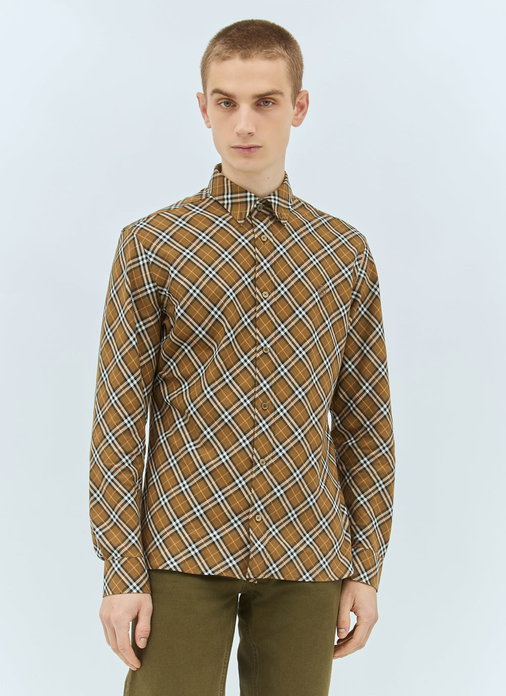 Burberry Men Check Cotton Shirt