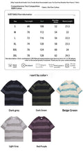 Tie-dye Washed Striped Short-Sleeve Mens Cotton T-Shirt
