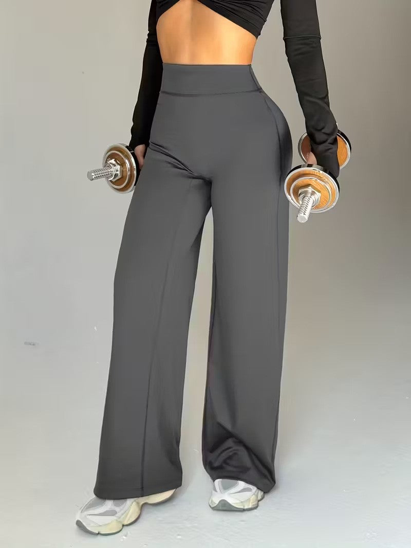 Cross-Border European And American New Popular Straight-Leg Butt-Lifting Slim-Fit Slimming Fitness Sports Yoga Leggings For Women Social Buzz eSIMs