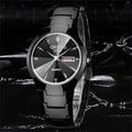 Tungsten Steel Color Waterproof Fashion Student Couple Calendar Quartz Watch