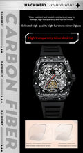 Barrel-shaped Fully Automatic Mechanical Luminous New Sports Fashion Mens Hollow-out Watch
