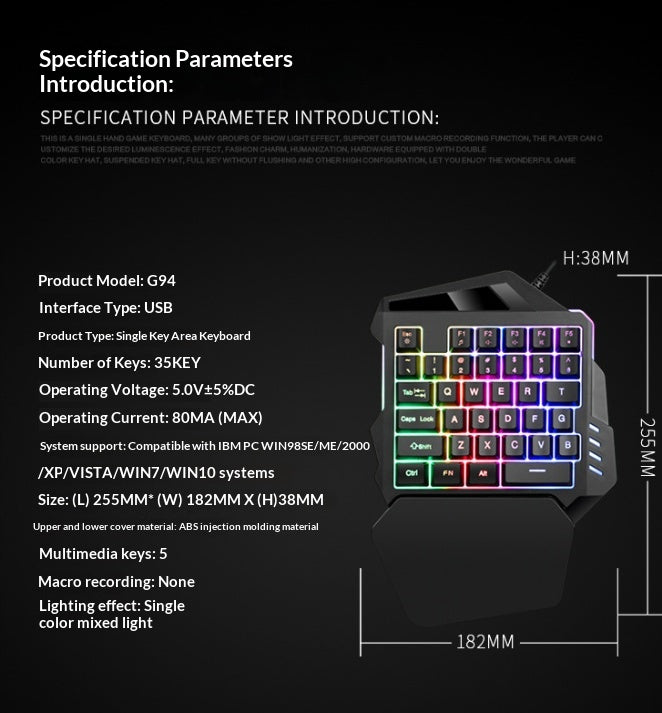 Mobile gaming computer keyboard
