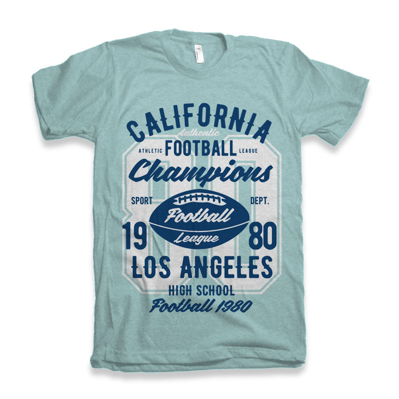 California Football Men's Bamboo Viscose/Organic Cotton Short Sleeve Graphic T-Shirt Spun Bamboo
