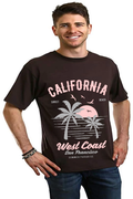 California West Coast Men's Bamboo Viscose/Organic Cotton Short Sleeve Graphic T-Shirt Spun Bamboo