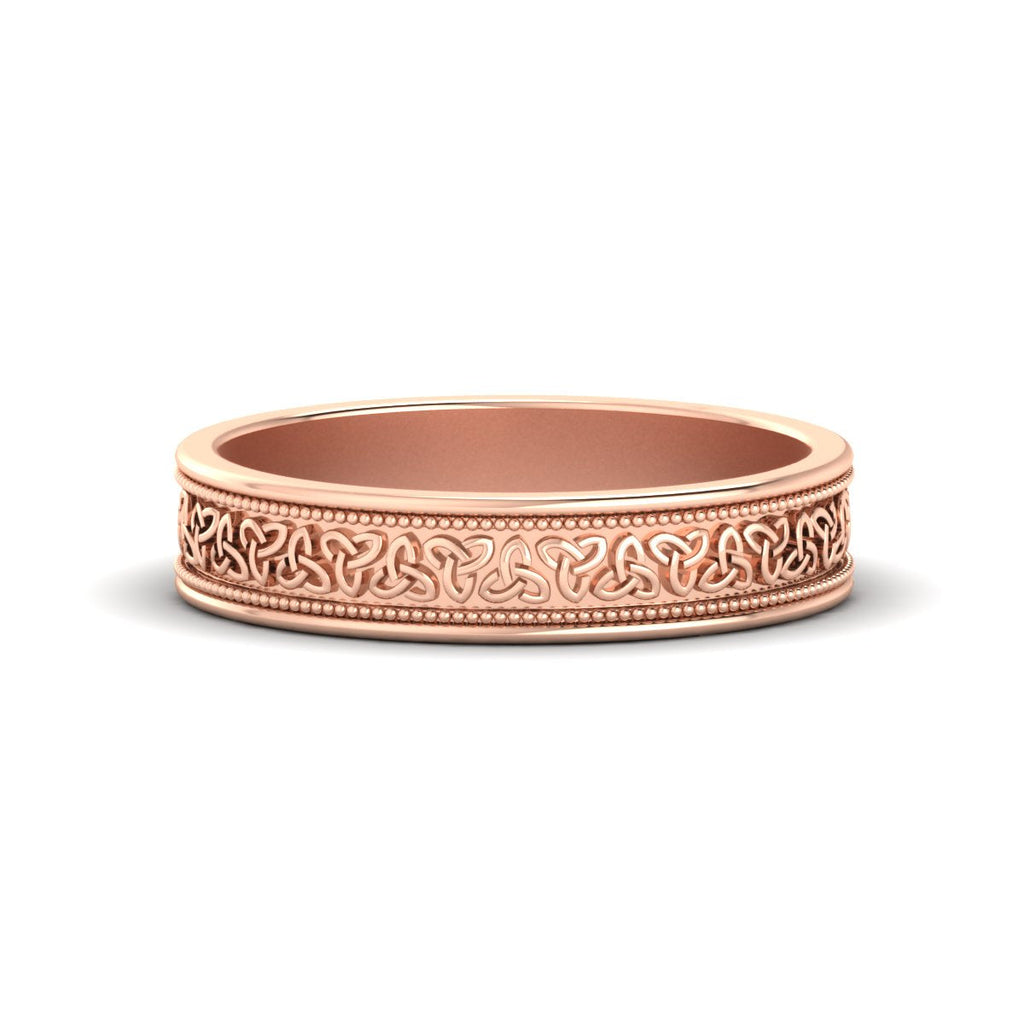 Celtic Mens Gold Band Rings