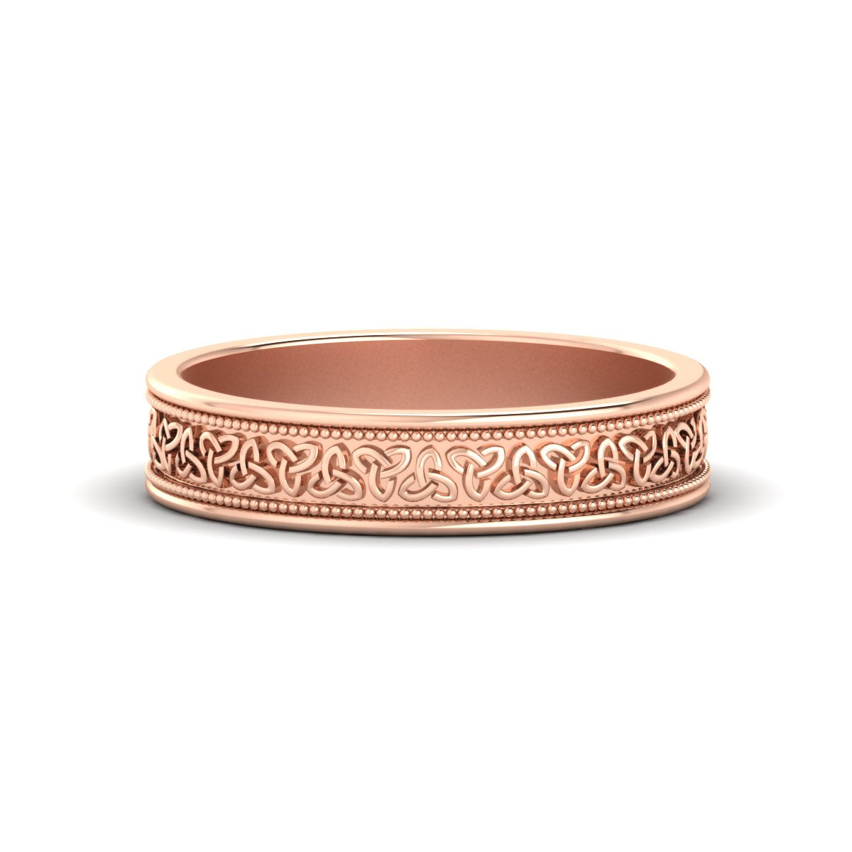 Celtic Mens Gold Band Rings