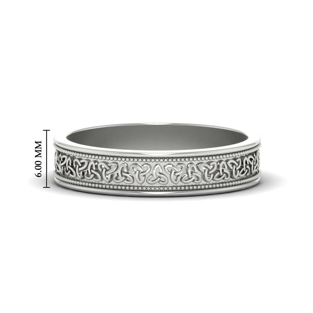 Celtic Mens Gold Band Rings