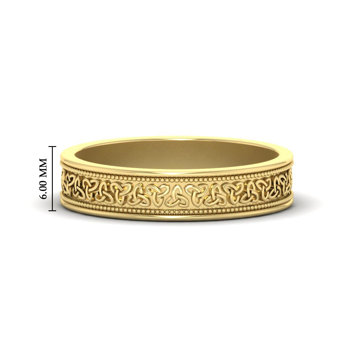 Celtic Mens Gold Band Rings