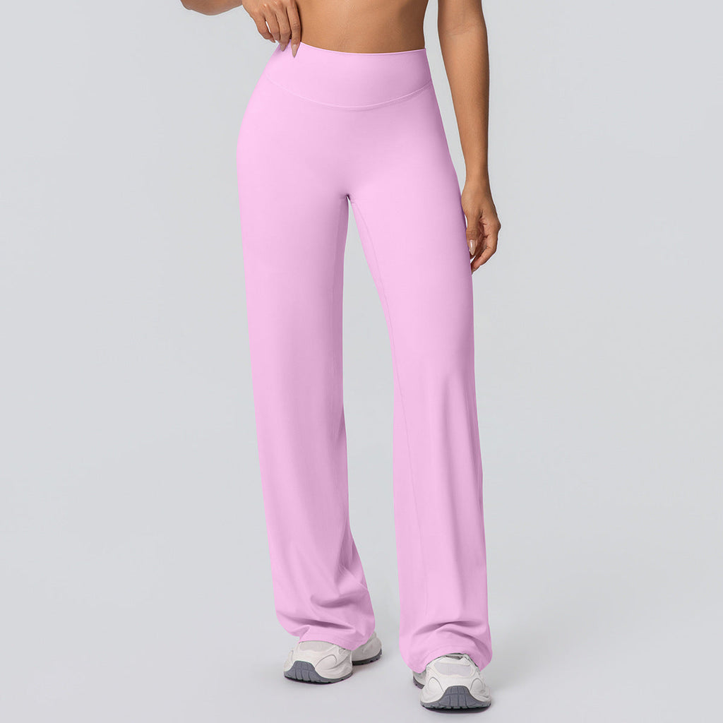 Casual High-waisted Loose-fit Solid-color Yoga Pants That Hug The Hips Social Buzz eSIMs