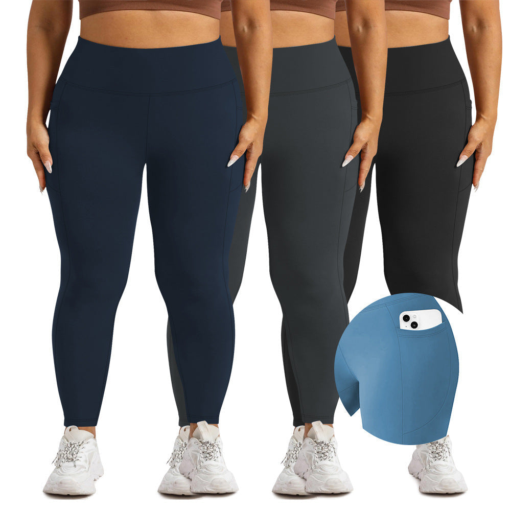 Cross-border European Code Plus Size Yoga Pants Women 300kg High Waist Abdomen European And American Sports High Elastic Tight Plus Size Yoga Pants Social Buzz eSIMs