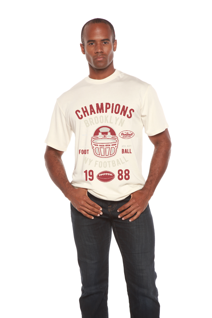 Champions Brooklyn Men's Bamboo Viscose/Organic Cotton Short Sleeve Graphic T-Shirt Spun Bamboo