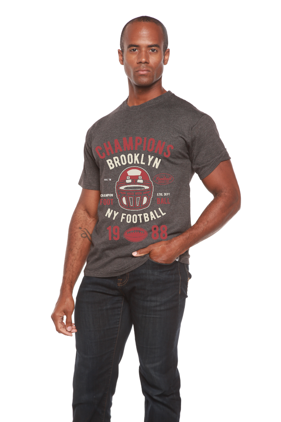 Champions Brooklyn Men's Bamboo Viscose/Organic Cotton Short Sleeve Graphic T-Shirt Spun Bamboo