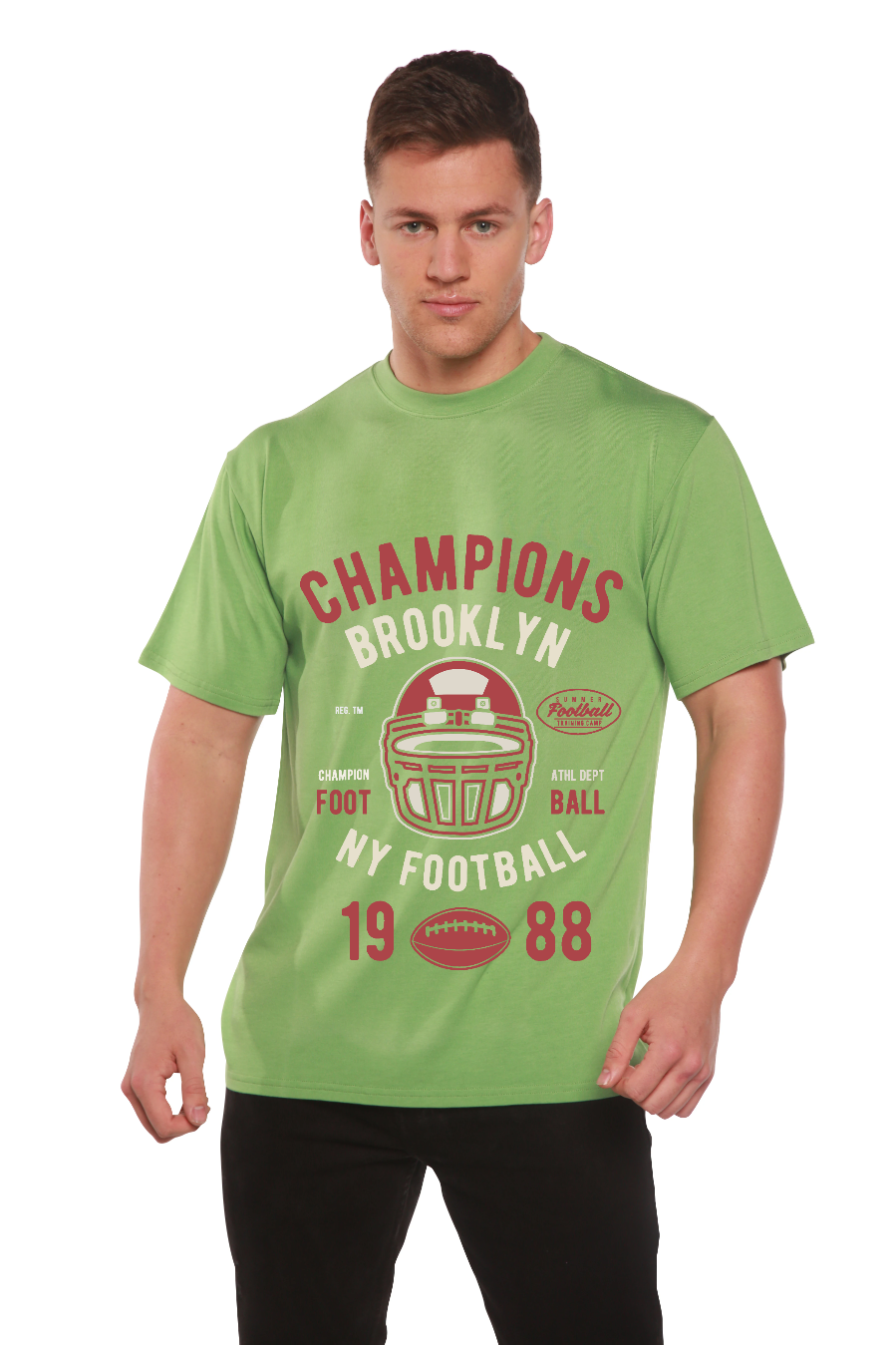 Champions Brooklyn Men's Bamboo Viscose/Organic Cotton Short Sleeve Graphic T-Shirt Spun Bamboo
