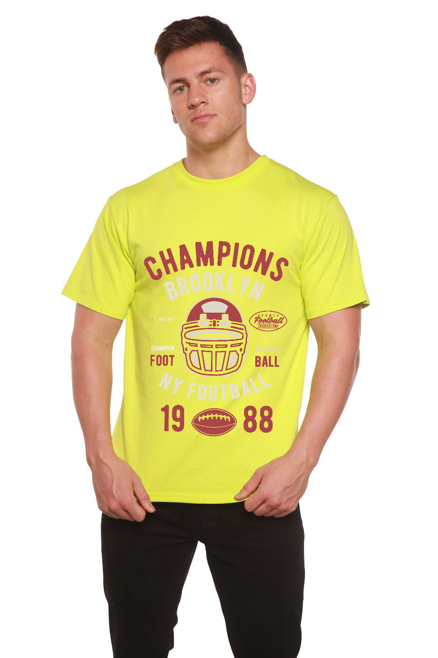 Champions Brooklyn Men's Bamboo Viscose/Organic Cotton Short Sleeve Graphic T-Shirt Spun Bamboo